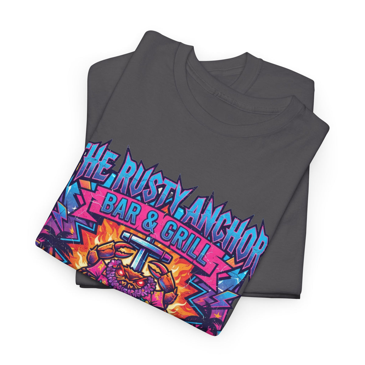 Rusty Anchor Bar & Grill Tee — “Free Beer Tomorrow” Retro Beach Bar T-Shirt