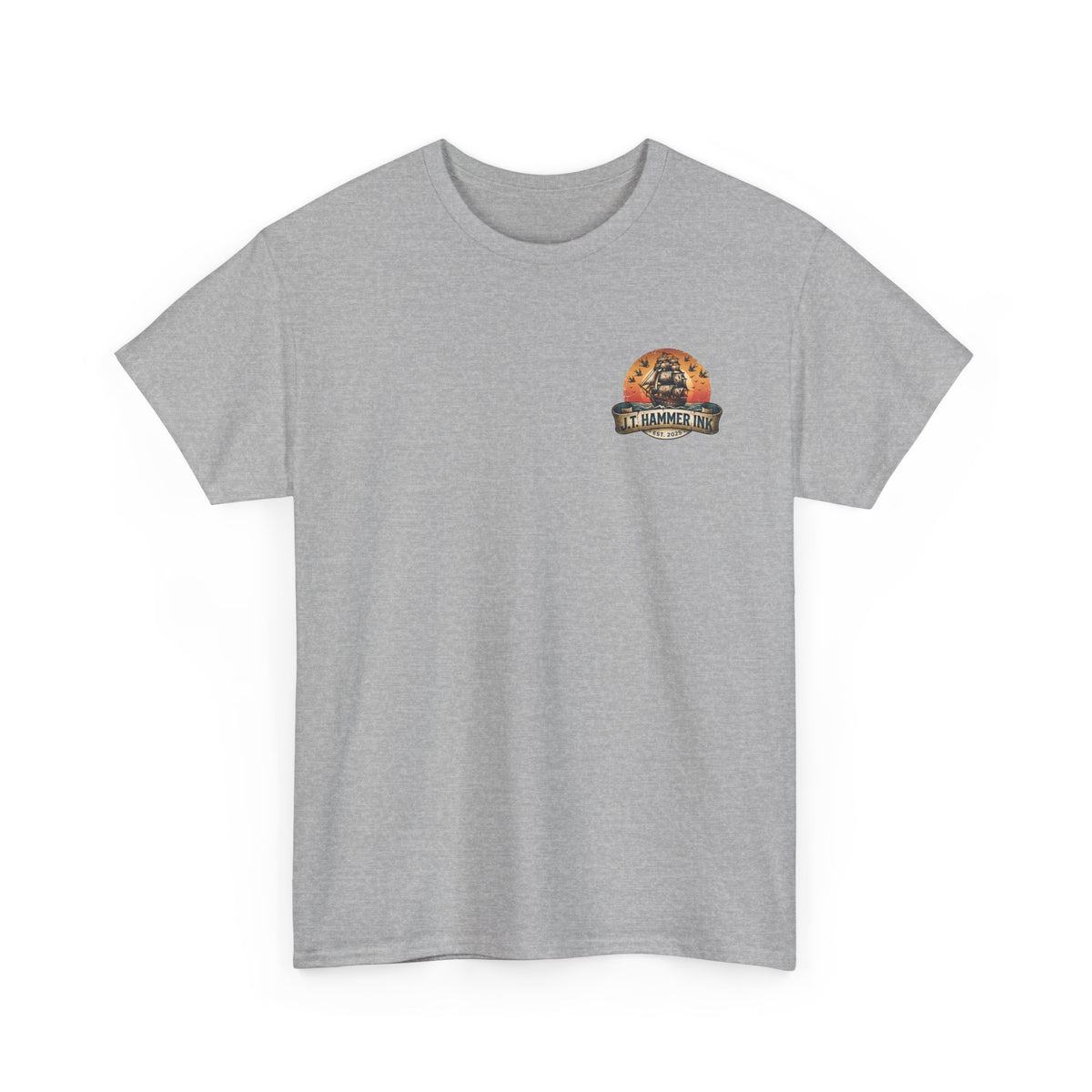 Sailor Tattoo Ship T‑Shirt — J.T. Hammer Ink Vintage Nautical Tee