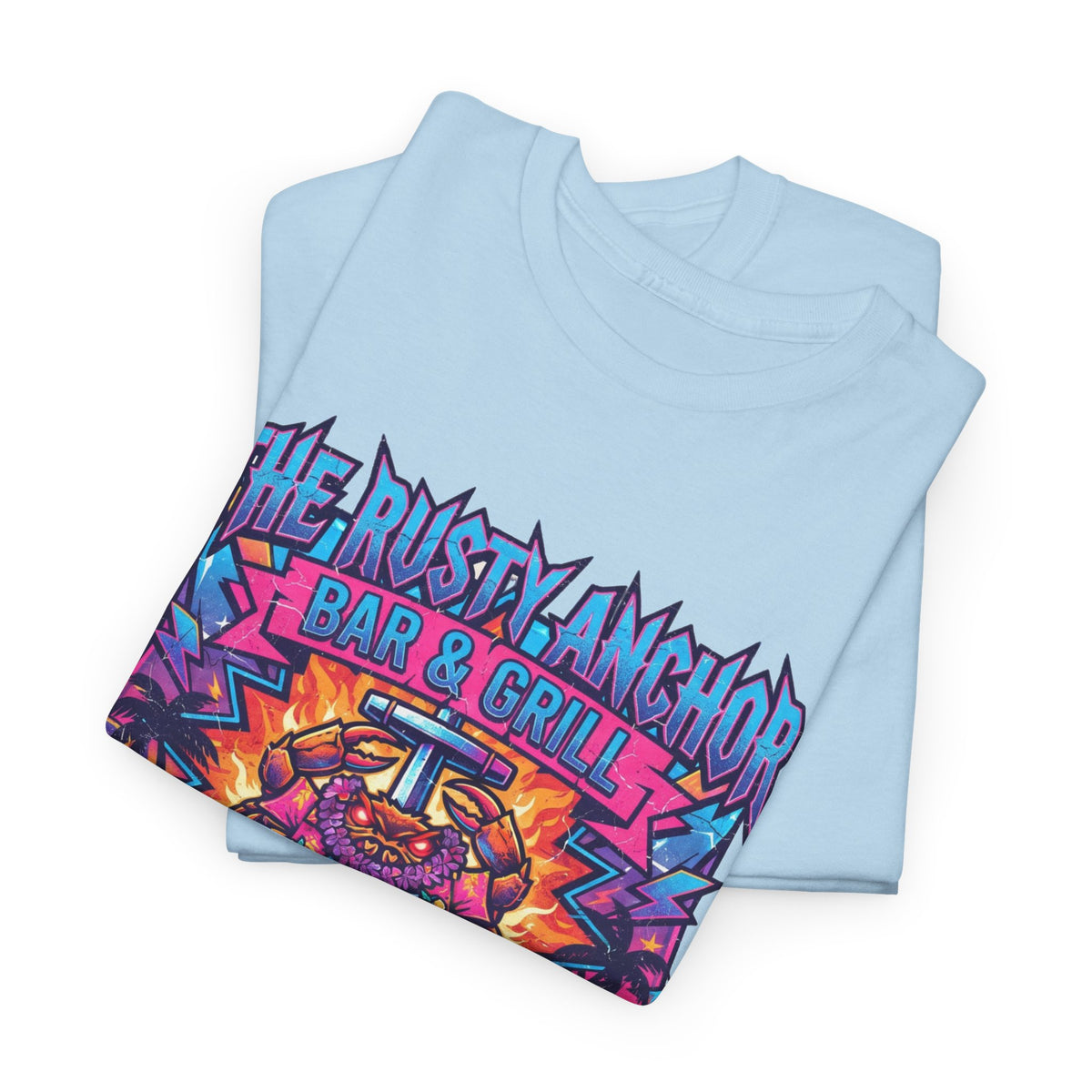Rusty Anchor Bar & Grill Tee — “Free Beer Tomorrow” Retro Beach Bar T-Shirt