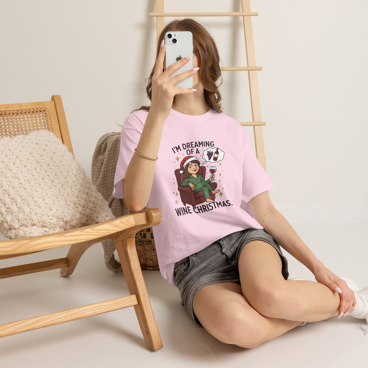 Wine Christmas T-Shirt — "I'm Dreaming of a Wine Christmas" Holiday Tee