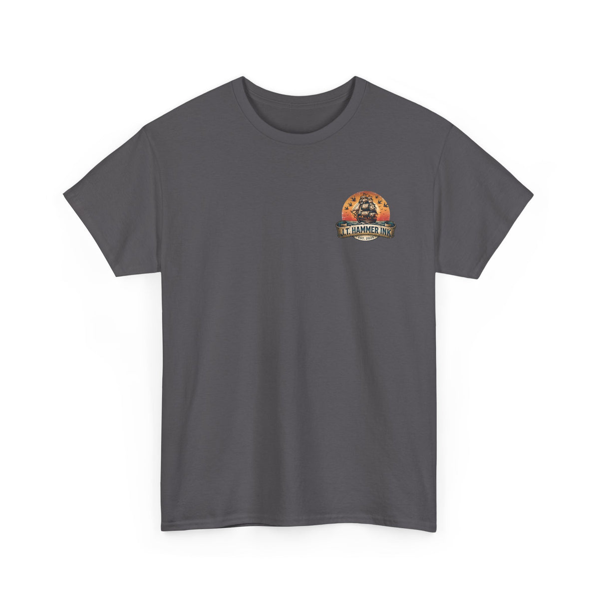 Sailor Tattoo Ship T‑Shirt — J.T. Hammer Ink Vintage Nautical Tee