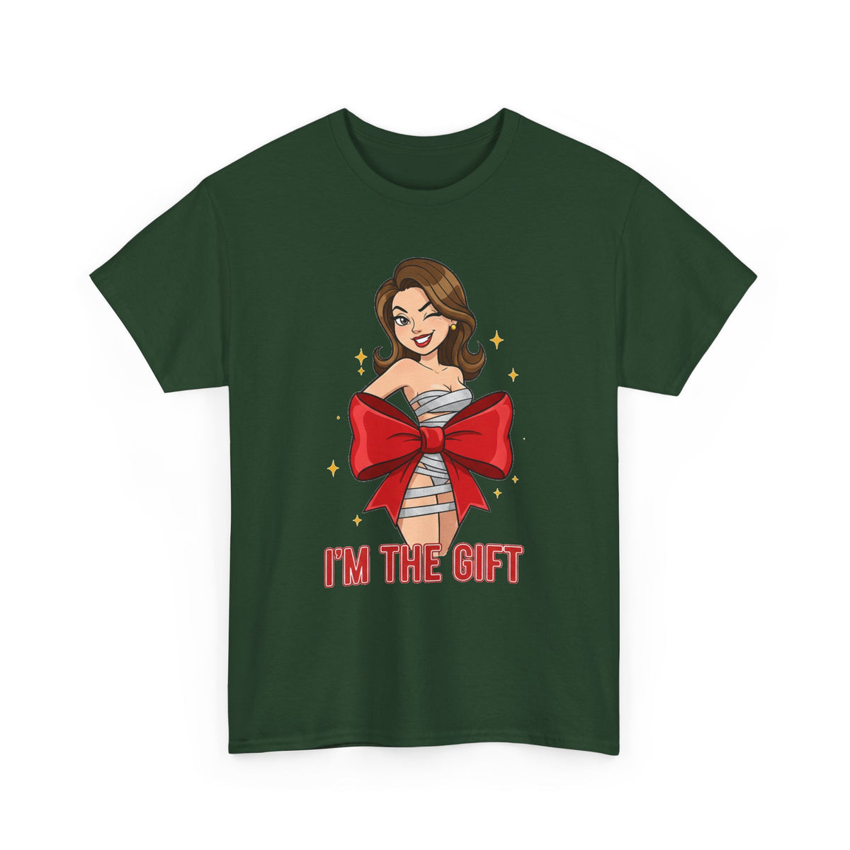 I'm The Gift Tee — Playful Pinup Christmas Graphic T-Shirt