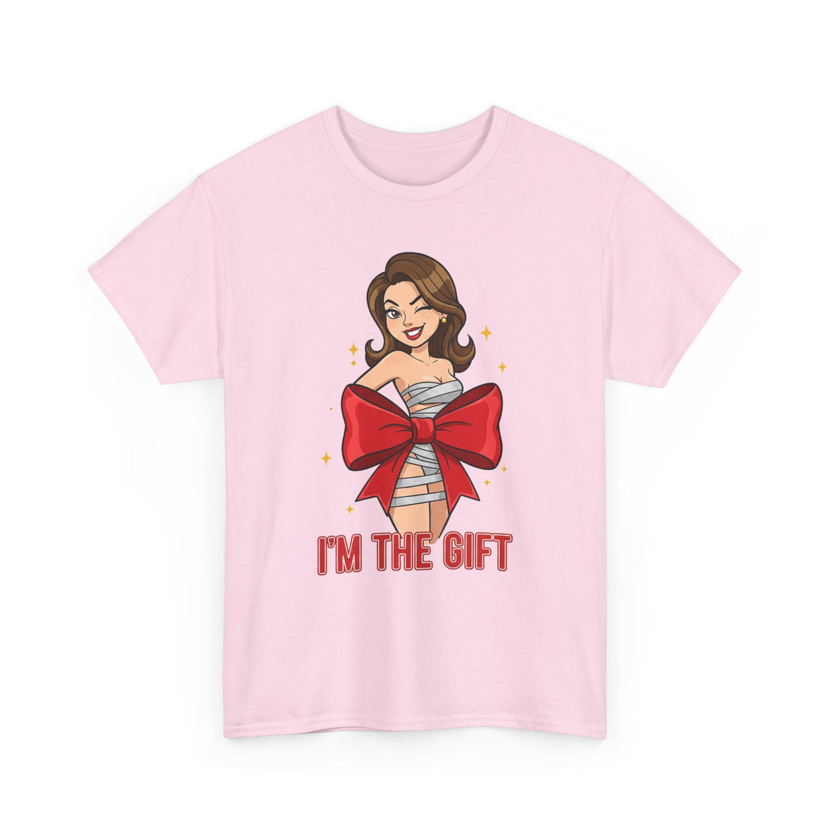 I'm The Gift Tee — Playful Pinup Christmas Graphic T-Shirt