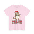 Santa Paws Christmas T-Shirt — "Santa Paws Is Coming to Town" Cute Cat Holiday Tee