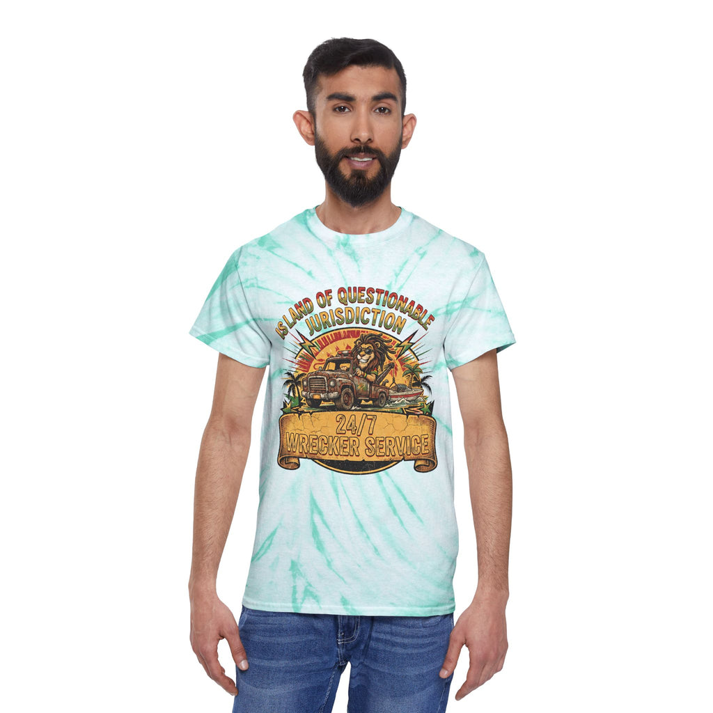 Island of Questionable Jurisdiction 24-Hour Wrecker Service Tie-Dye T-Shirt
