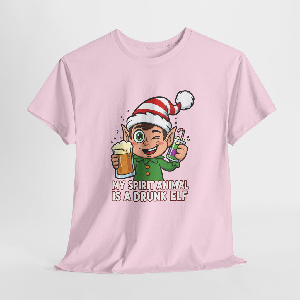 Drunk Elf Christmas Tee — "My Spirit Animal Is a Drunk Elf" Holiday Shirt