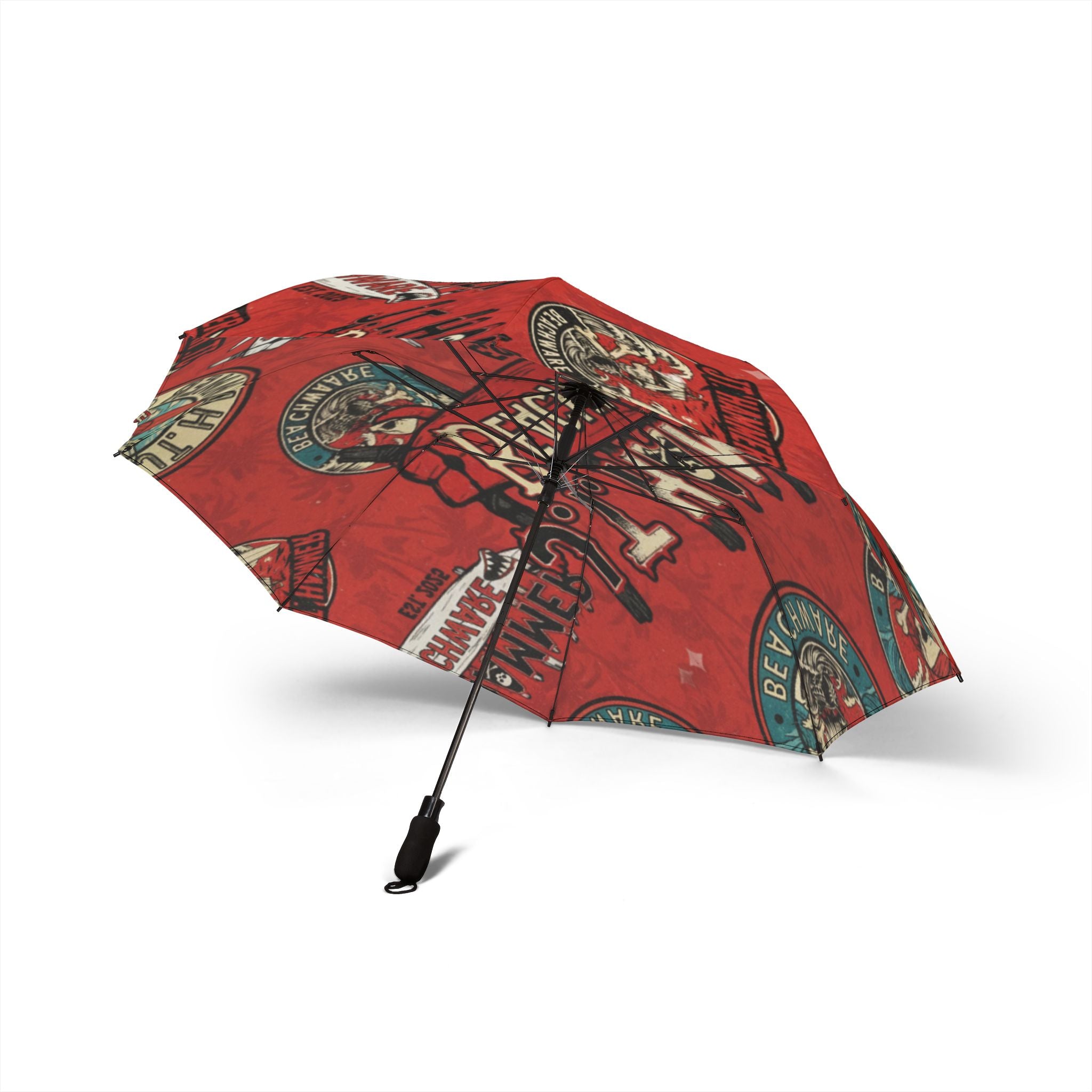 J.T. Hammer Beachwear — Boardwalk Red Foldable Umbrella