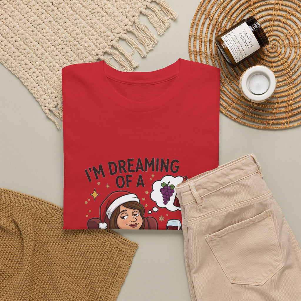Wine Christmas T-Shirt — "I'm Dreaming of a Wine Christmas" Holiday Tee