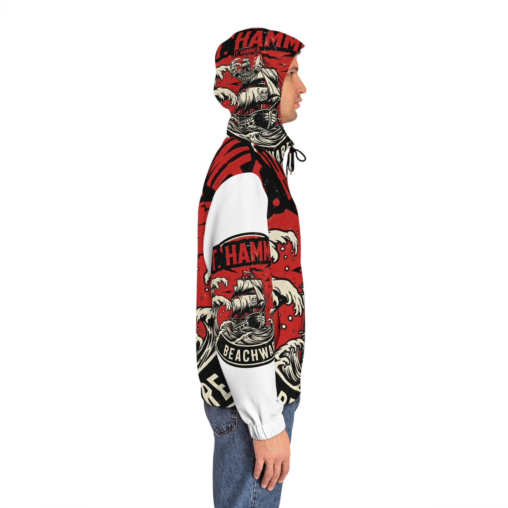 JT. Hammer Beachware-Sailor Tattoo Full-Zip Hoodie