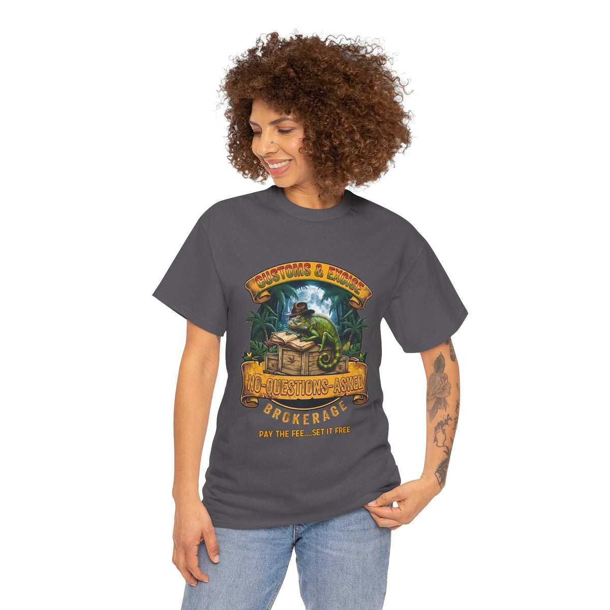 No Questions Asked Vintage Tropical Graphic Tee