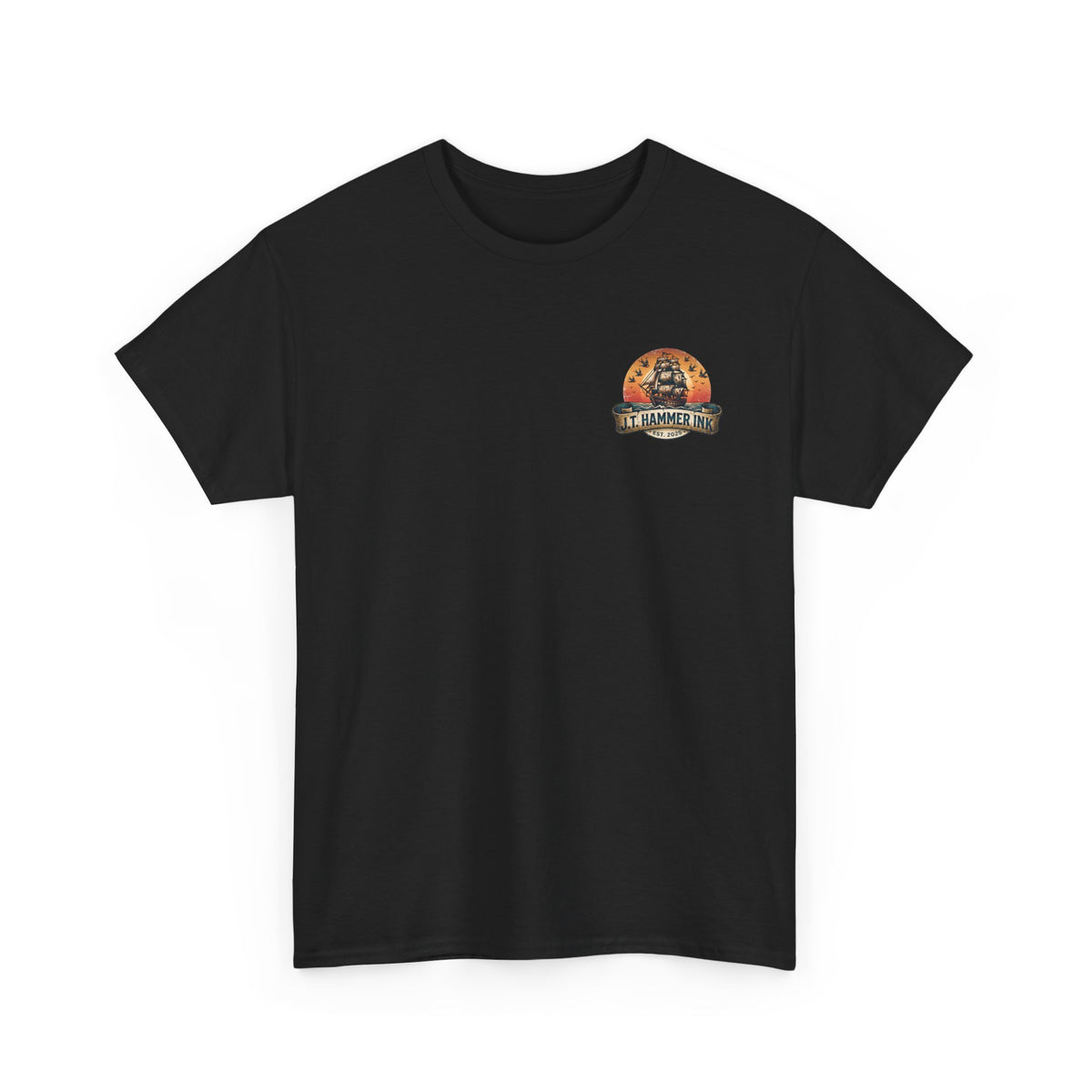 Sailor Tattoo Ship T‑Shirt — J.T. Hammer Ink Vintage Nautical Tee