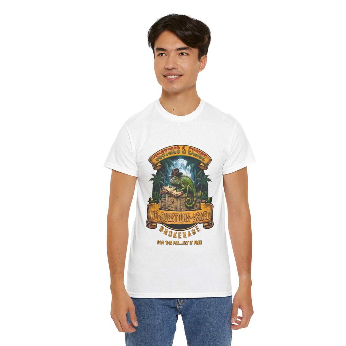 No Questions Asked Vintage Tropical Graphic Tee