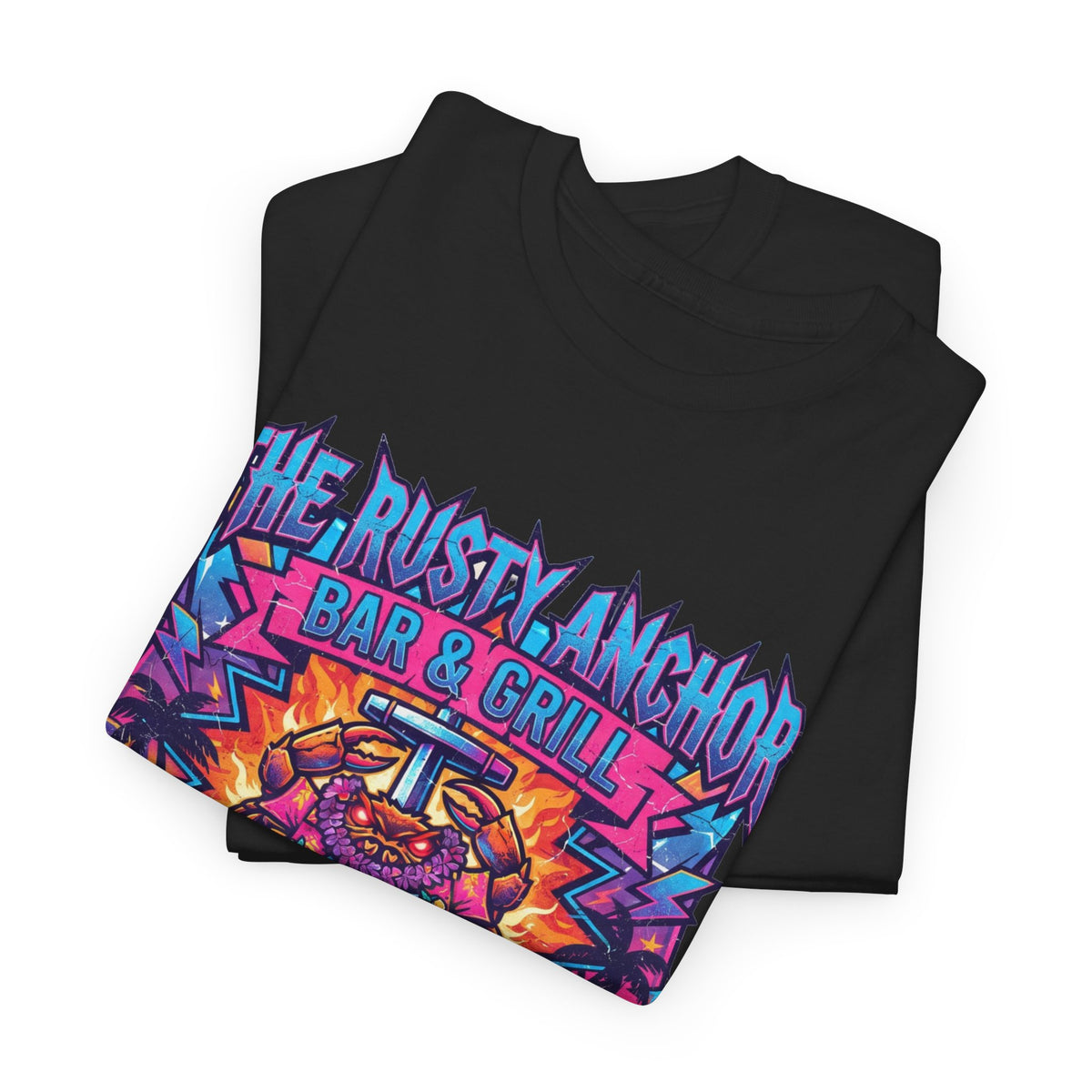 Rusty Anchor Bar & Grill Tee — “Free Beer Tomorrow” Retro Beach Bar T-Shirt