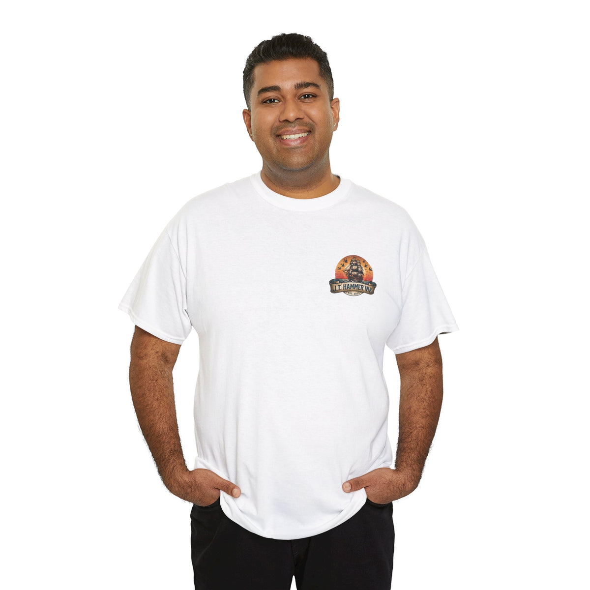 Sailor Tattoo Ship T‑Shirt — J.T. Hammer Ink Vintage Nautical Tee