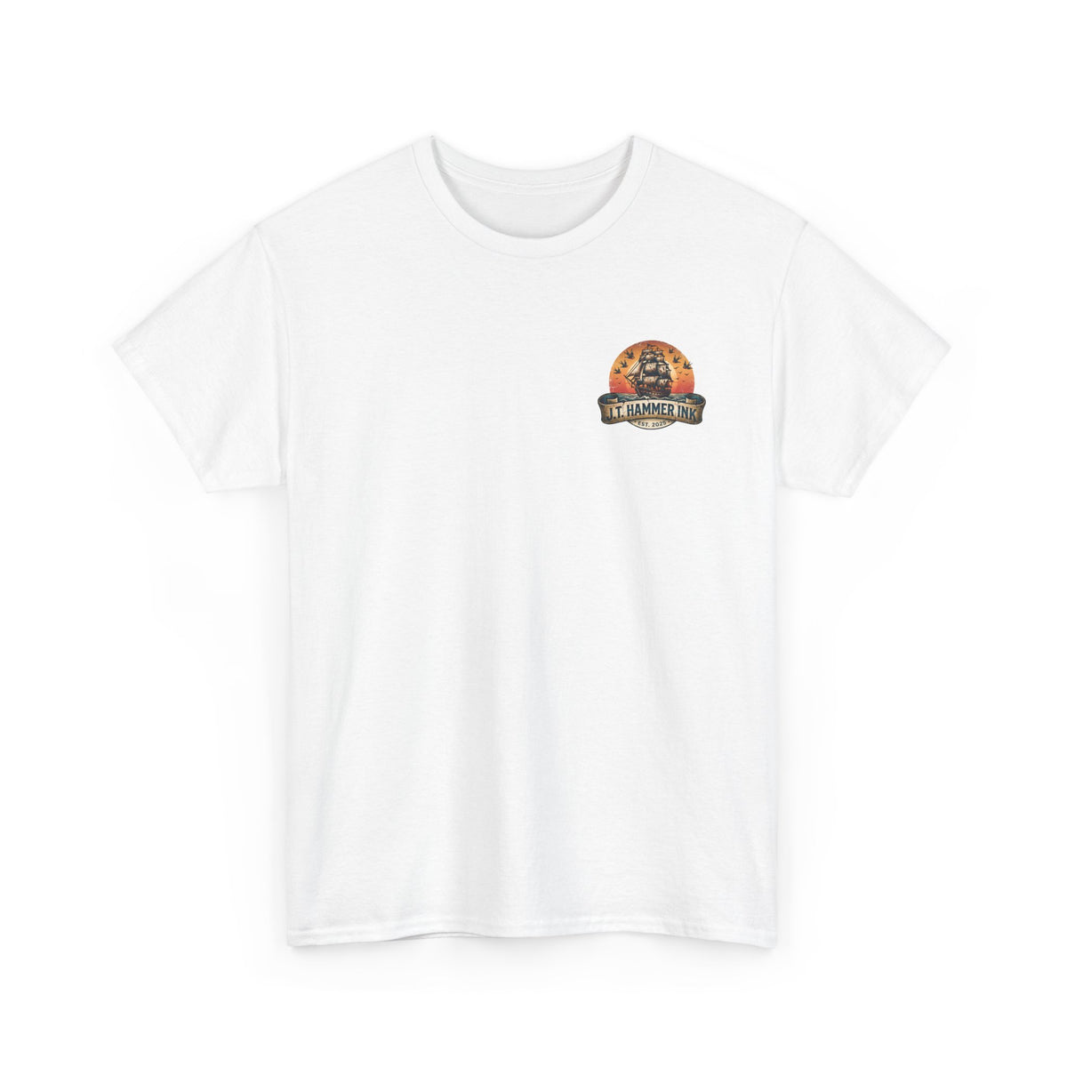 Sailor Tattoo Ship T‑Shirt — J.T. Hammer Ink Vintage Nautical Tee