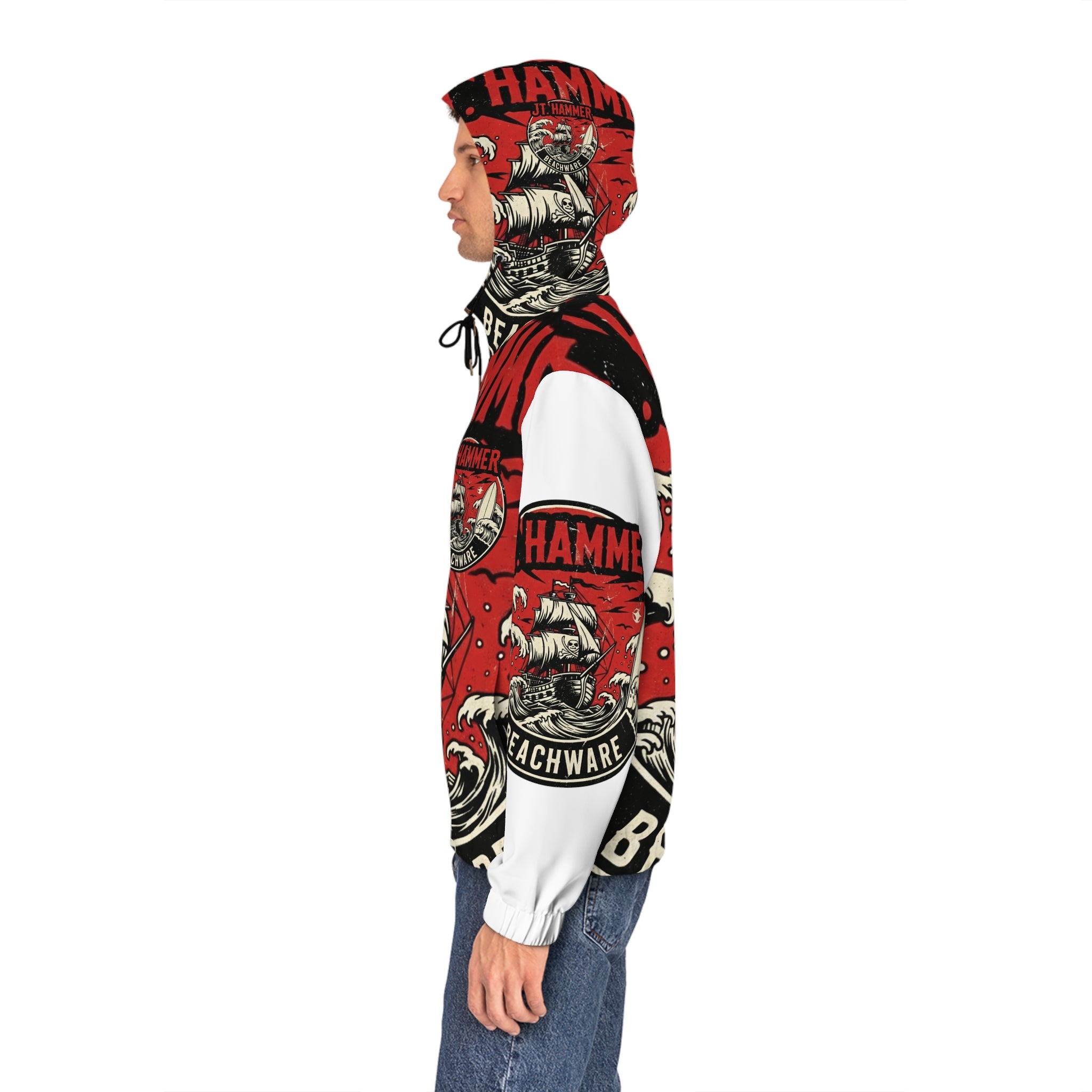 JT. Hammer Beachware-Sailor Tattoo Full-Zip Hoodie