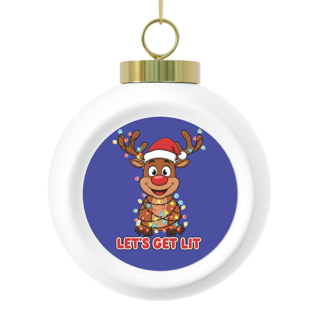 Let’s Get Lit Christmas Reindeer Ornament