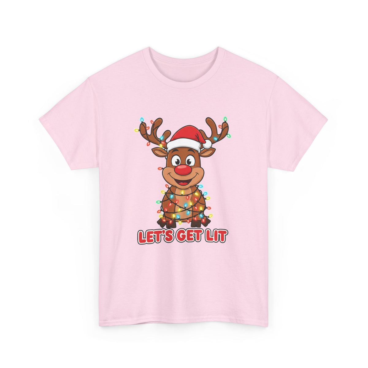 Reindeer 'Let's Get Lit' Christmas Tee