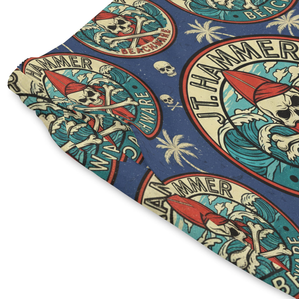 J.T. Hammer Beachwear — Skull Surf Board Shorts (Ocean Blue)