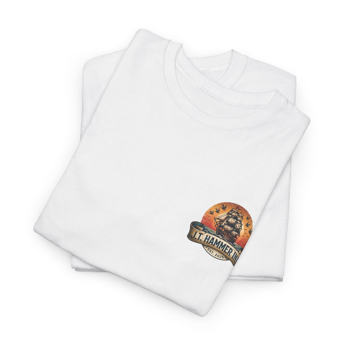 Sailor Tattoo Ship T‑Shirt — J.T. Hammer Ink Vintage Nautical Tee