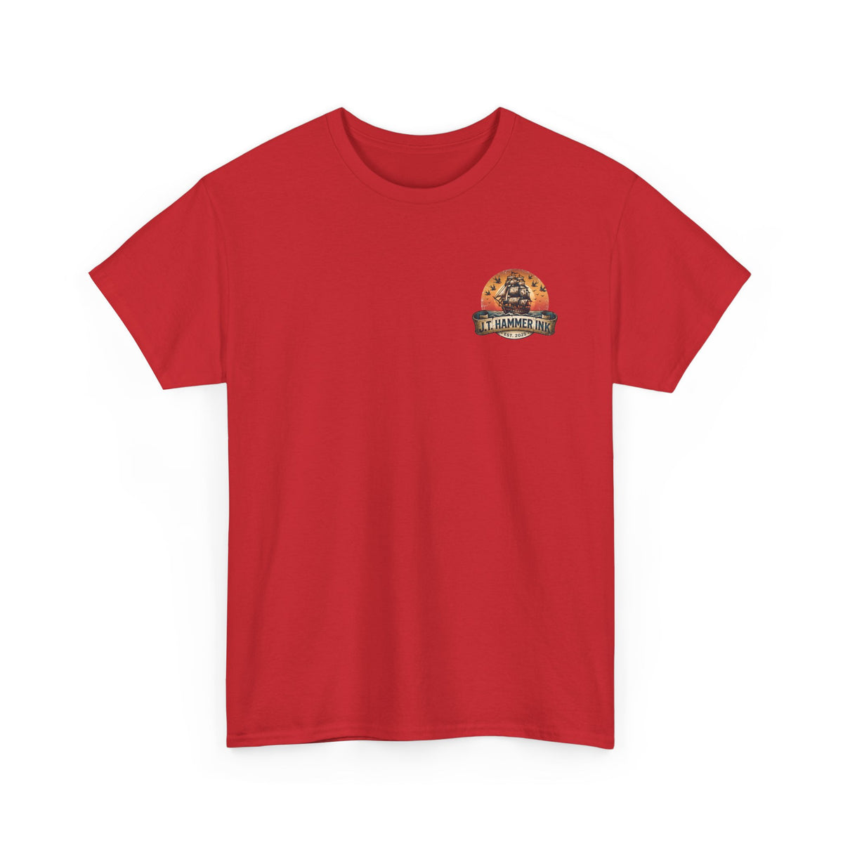 Sailor Tattoo Ship T‑Shirt — J.T. Hammer Ink Vintage Nautical Tee