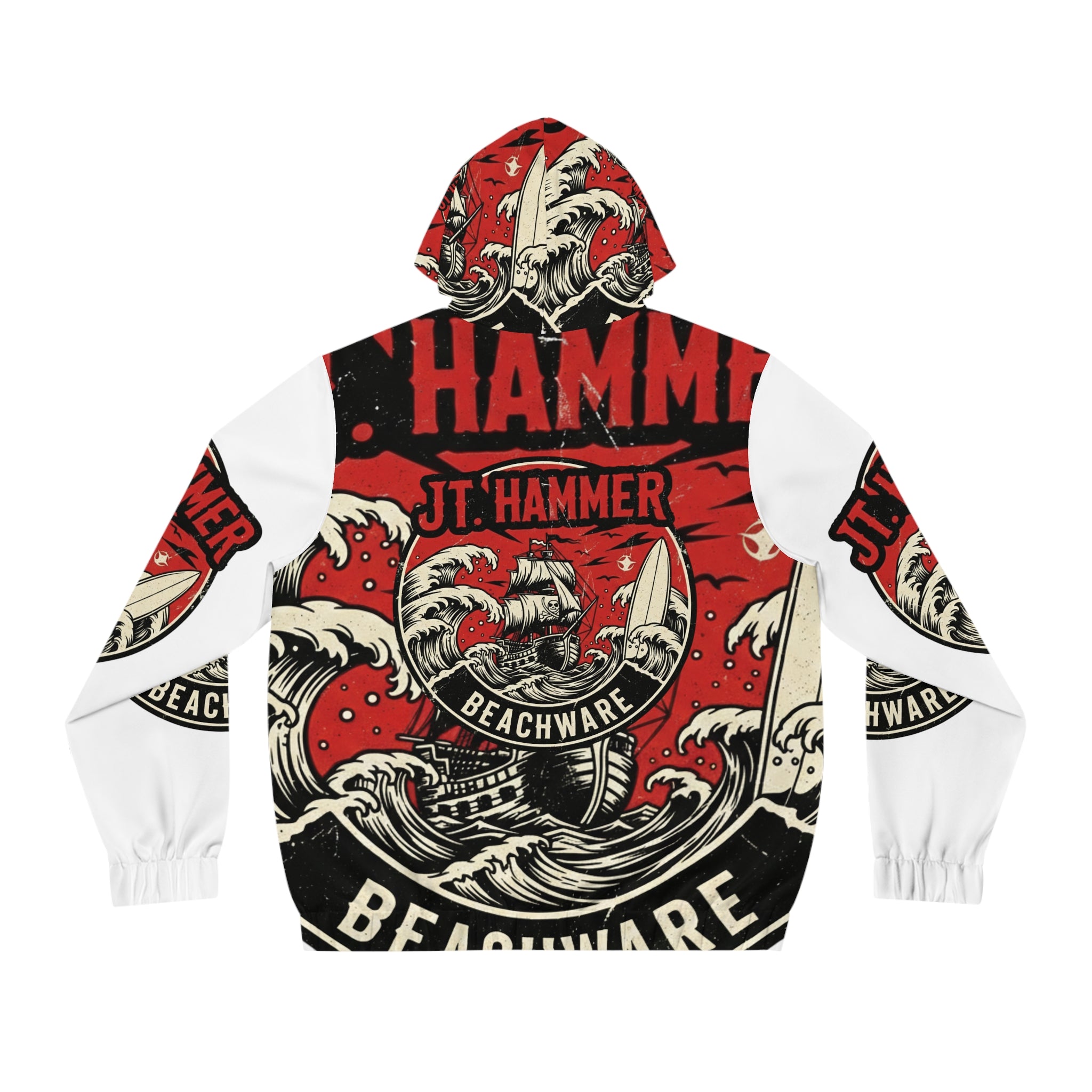 JT. Hammer Beachware-Sailor Tattoo Full-Zip Hoodie