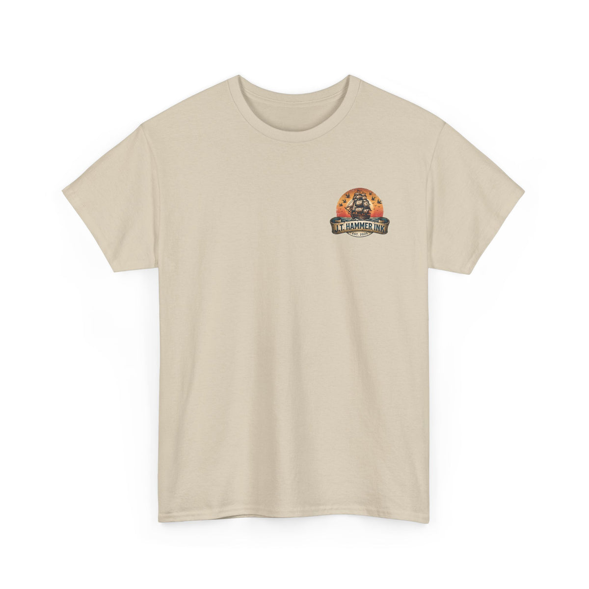 Sailor Tattoo Ship T‑Shirt — J.T. Hammer Ink Vintage Nautical Tee
