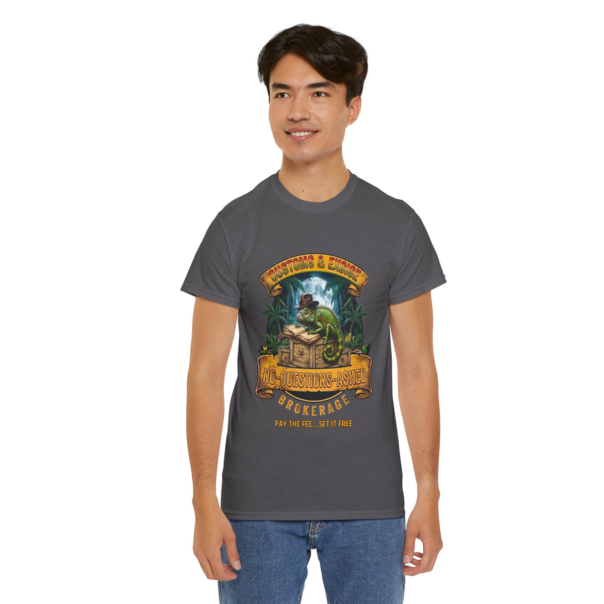 No Questions Asked Vintage Tropical Graphic Tee