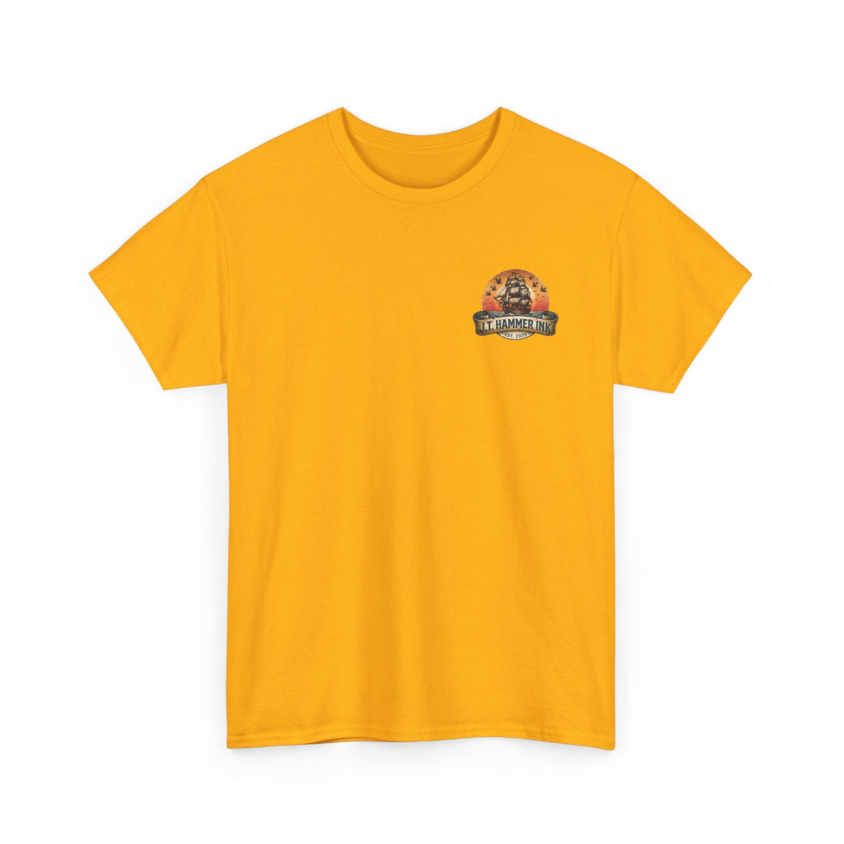 Sailor Tattoo Ship T‑Shirt — J.T. Hammer Ink Vintage Nautical Tee